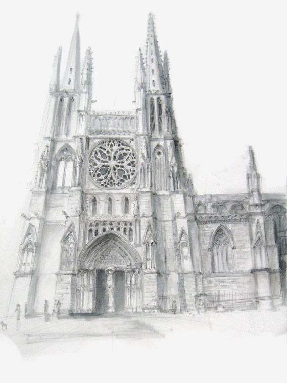 080510 Dessin Cathedrale Pey Berland