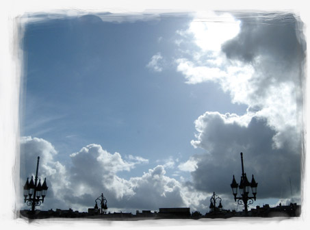 Bordeaux sky over the Pont de Pierre